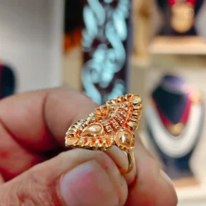 Gold Ring With Intricate Designs